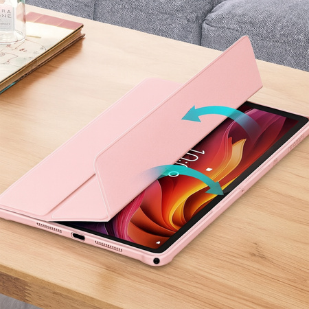 Etui Smart Case do Redmi Pad SE 8.7 2024, różowe - ochronne z podstawką, dostęp do portów i przycisków