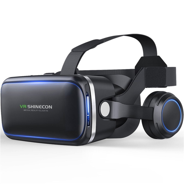 Okulary gogle 3D VR Shinecon 10 do telefonu wbudowane słuchawki