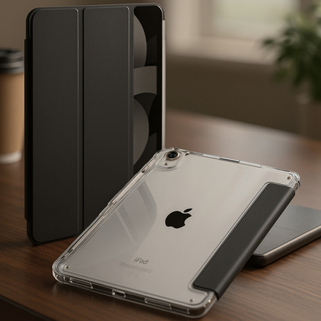 Hard Crystal case with stylus holder for Apple iPad 10.9 10 GEN 2022 / iPad 11 A16 11GEN 2025 - Black