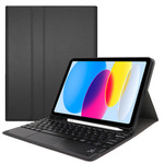 Etui z klawiaturą touch do iPad 10.9 10 Gen 2022 / iPad 11 Gen A16 2025 / iPad 10, czarne - ochronne z podstawką