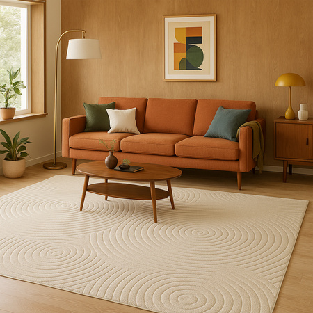 Dywan 120x170 do salonu pętelkowy duży japandi nowoczesny ciężki gruby POLO, szary