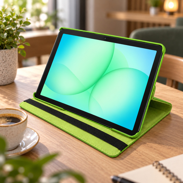 Etui obrotowe do Galaxy Tab A11+ 2025 X236/X235/X230 A9+ SM-X216/X215/X210 - zielone