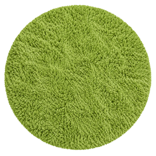 Dywan okrągły Shaggy 160x160 cm, zielony - pluszowy, miękki do salonu i sypialni