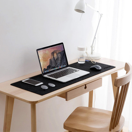Desk mat mouse pad large Strado 90x45 (Black)