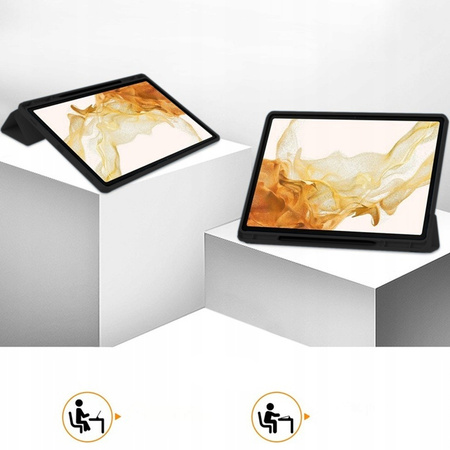 Etui Smart do Galaxy Tab S9 Ultra / S10 Ultra 14.6 X910 X916 X926, czarne - ochronne z podstawką