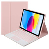 Etui z klawiaturą touch do iPad 10.9 2022 Gen. 10 / iPad 11 2025 A16 Gen. 11, różowe - ochronne z podstawką