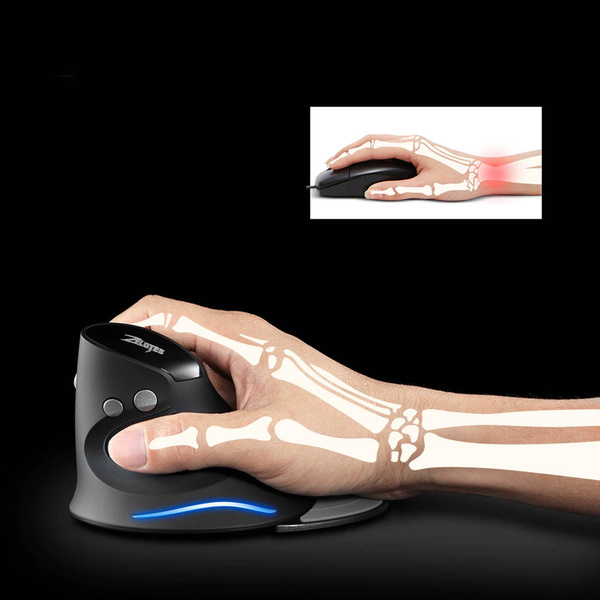 Vertikálna ergonomická bezdrôtová počítačová myš Zelotes F17 2400DPI