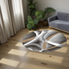 Round carpet NOVO Strado modern torte pattern for living room Melodia 120x120 cm