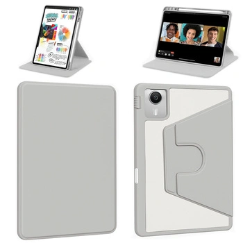 Puzdro otočné Clear na Lenovo Idea Tab 11 2025, sivé - ochranné so stojanom