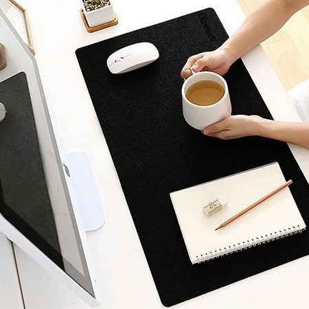 Desk mat mouse pad large Strado 90x45 (Black)