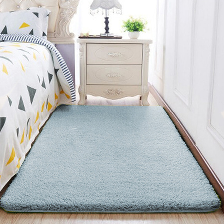 Dywan Alpaca nowoczesny puszysty pluszowy miękki loft salon 130x190, srebrny