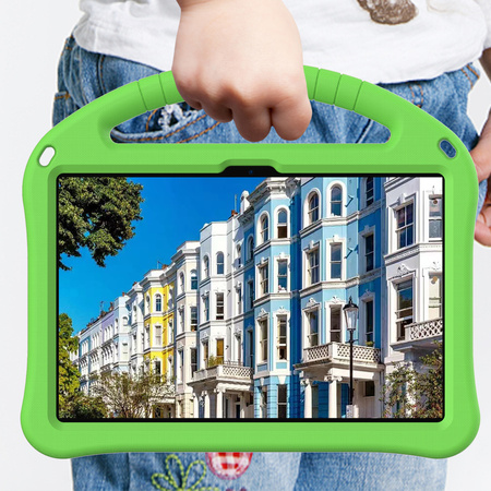 Etui FunColor do Lenovo Tab 10.1 2025, zielone - ochronne z podstawką, dostęp do portów i przycisków