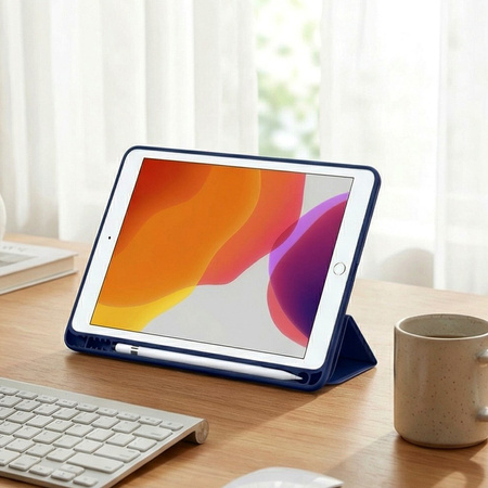 Puzdro Smart case na Apple iPad Mini 4 5 2015 / 2019 s klapkou wake up sleep / Apple iPad Mini 4 / Apple iPad Mini 5, tmavomodré - ochranné