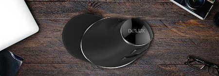 Ergonomic computer mouse Delux M618 Silver - vertical mouse with wrist rest