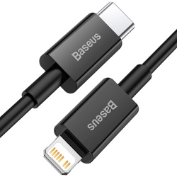 Kábel Baseus Superior Series USB-C / Lightning PD 20W 1 m, čierny