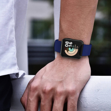 Pasek silikonowy do Xiaomi Watch Lite 1 4 elegancki regulowany, czarny - wymienny