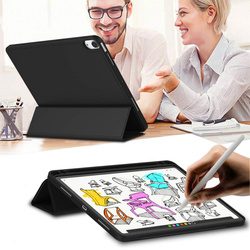 Etui Smart Pencil do iPad Air 11 M4 M3 M2, 2026/ 25/ 24, gen. 8/ 7/ 6, czarne - ochronne z podstawką