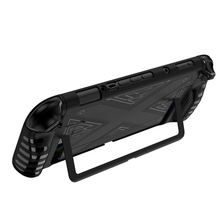 Puzdro na Nintendo Switch 2 2025 silikónové Kickstand 3-dielne, čierne - ochranné so stojanom