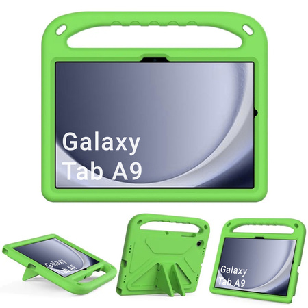 Puzdro FunColor s držiakom na Samsung Galaxy Tab A9 8.7 X110 / X115, zelené - ochranné