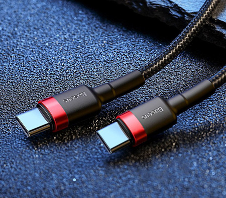 Baseus Kabel USB-C QC 3.0 - 2m - Black & Red