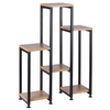 Flower stand metal black 6-tier