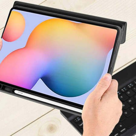 Puzdro s klávesnicou Bluetooth na Galaxy Tab S6 Lite 10, čierne - ochranné so stojanom