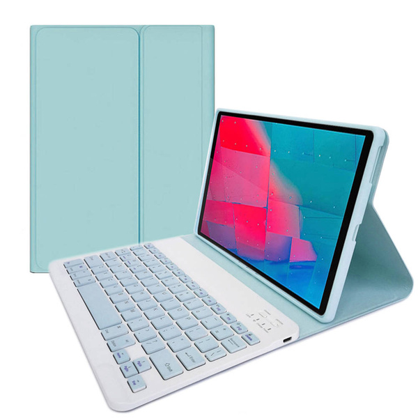 Puzdro s klávesnicou na Lenovo M10 Plus 10.3 X606 / M10 Plus, modré - ochranné so stojanom