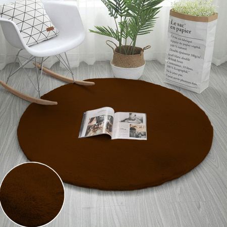 Rabbit Strado 100x100 round rug Carmel (Brown)