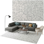 Dywan 140x200 do salonu pętelkowy duży japandi nowoczesny ciężki gruby POLO, szary