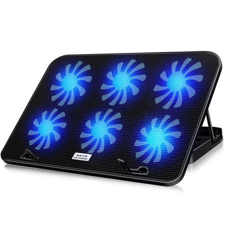 Podložka chladiaca na laptop LED 15-18 regulácia chladenia tichá, čierny