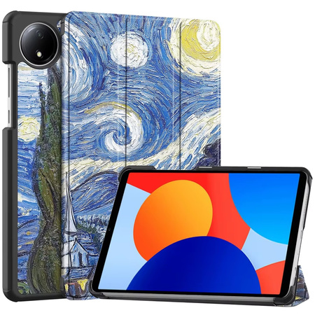 Puzdro grafické s klapkou na Xiaomi Redmi Pad SE 8.7 2024 / Redmi Pad - ochranné so stojanom