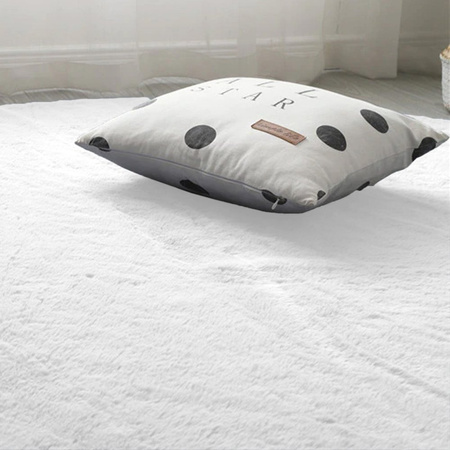 Rabbit Strado 80x80 White round rug (White)