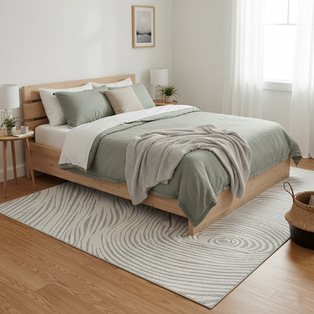 Dywan 160x230 do salonu pętelkowy duży japandi nowoczesny ciężki gruby POLO, szary