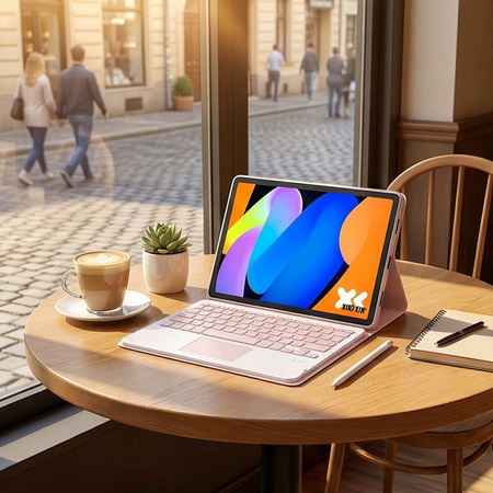 Etui z klawiaturą do Lenovo Idea Tab 11 2025, różowe - ochronne z podstawką