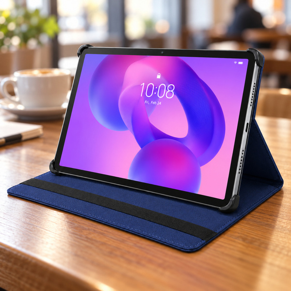 Etui obrotowe do Lenovo Idea Tab Plus 12.1 2025 TB361FU TB361ZU - granatowe