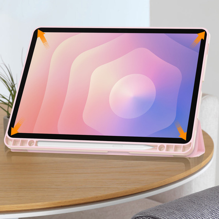 Puzdro Smart Pencil na Samsung Galaxy Tab S11 11 SM SMX736 s klapkou, ružové - ochranné