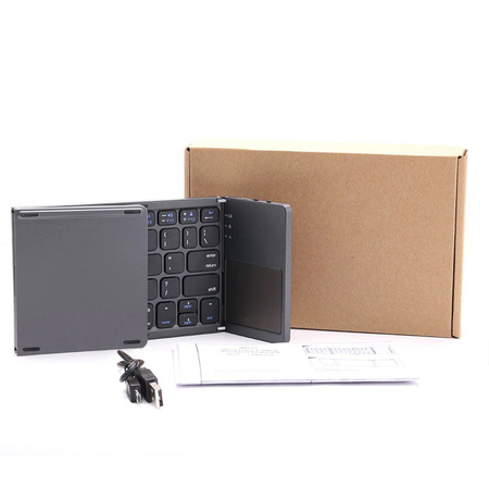 Bluetooth Universal Folding Keyboard - compact keyboard with touchpad for mobile devices and laptops