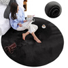 Rabbit Strado round rug 100x100 Black (Black)