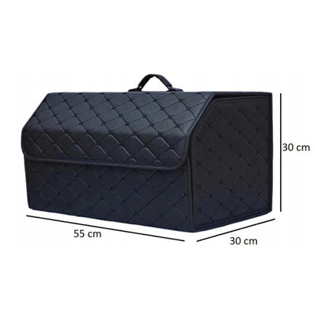 Folding large organizer for car trunk quilted trunk bag tote for shopping and tools