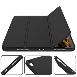 Etui Smart Pencil do iPad Air 11 M4 M3 M2, 2026/ 25/ 24, gen. 8/ 7/ 6, czarne - ochronne z podstawką