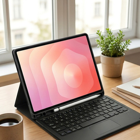 Etui i KLAWIATURA touchpad do Samsung Galaxy S11 X730 X736 uchwyt na rysik, czarne