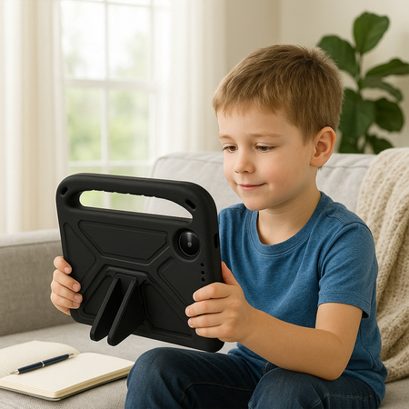 Etui pancerne FunColor futerał z podstawką do Xiaomi Redmi Pad SE 8.7 2024, czarne