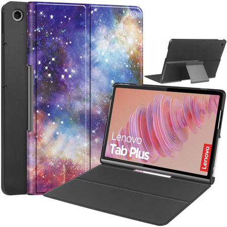 Etui Graphic do Lenovo Tab Plus, Galactica - ochronne z podstawką, dostęp do portów i przycisków