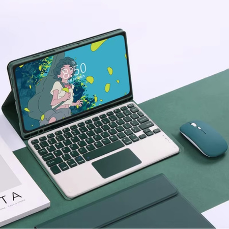 Etui i KLAWIATURA touchpad do Xiaomi Pad 7 / Pad 7 PRO 11.2 uchwyt na rysik, zielone