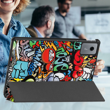 Puzdro grafické na Lenovo Idea Tab 11 s klapkou - ochranné so stojanom