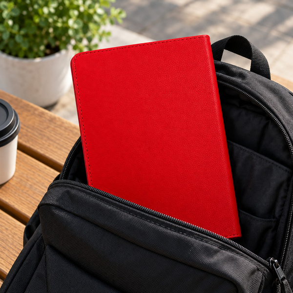 Etui obrotowe do Huawei MediaPad T5 10 10.1 z klapką i podstawką - czerwone