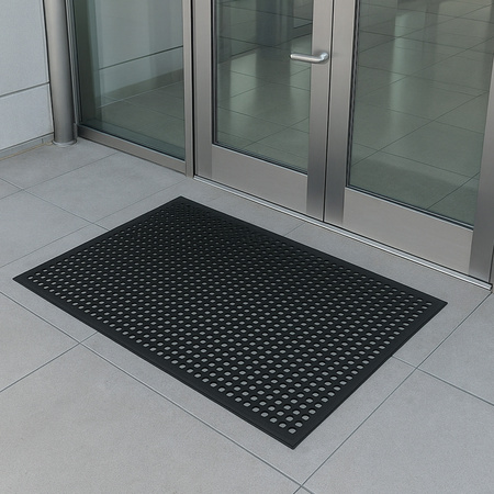 Wycieraczka ażurowa gruba mata wejściowa z perforowanej gumy 60x90