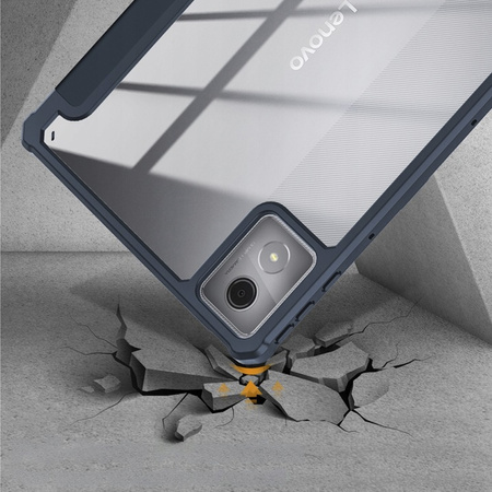 Puzdro s klapkou Clear na Lenovo Tab K11 Plus 11.45 / Lenovo K11 Plus, tmavomodré - ochranné so stojanom