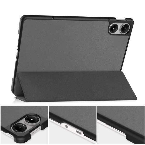 Etui Smart do Xiaomi Redmi Pad Pro 12.1 2024 z klapką / Redmi Pad Pro 12.1 2024, szare - ochronne z podstawką