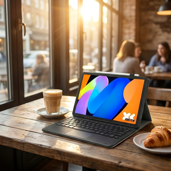 Etui z klawiaturą do Lenovo Idea Tab 11 2025, czarne - ochronne z podstawką